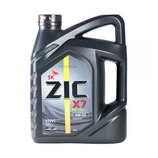 روغن موتور زیک مدل SK ZIC X7 10W-40 SN ساخت کره جنوبی حجم 4 لیتر